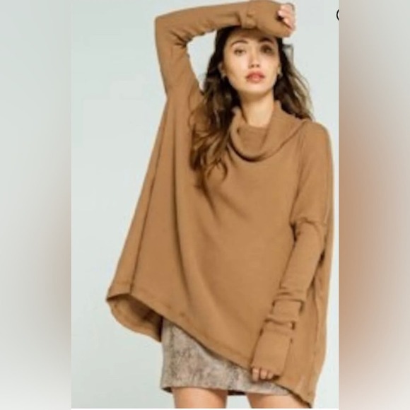 Free People Tops - Free People Juicy Long Sleeve Cowl Neck Sweater Top - XS NWT